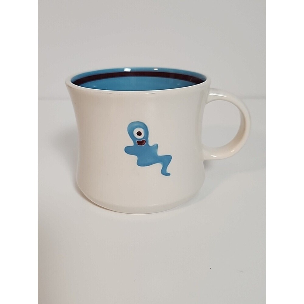 Starbucks 2006 Ceramic Mug Halloween Pals Blue One Eyed Ghost Monster Cyclops